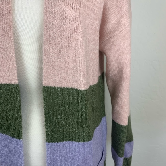 GOLDRAY Colorblock Open Front Cardigan Soft - Picture 4 of 6